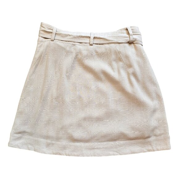 Ronny Kobo Button Up Detail Beige Mini Cargo Skirt Sz M - Picture 3 of 6